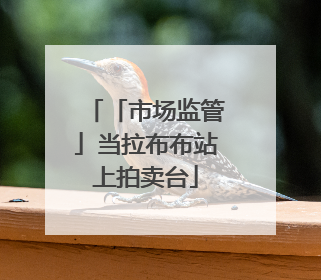 「市场监管」当拉布布站上拍卖台