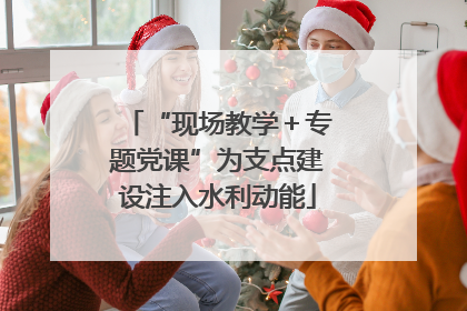“现场教学＋专题党课”为支点建设注入水利动能