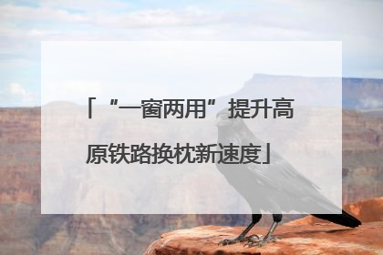 “一窗两用”提升高原铁路换枕新速度