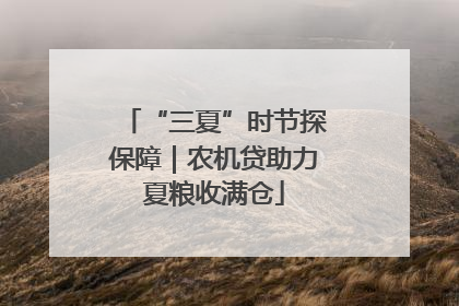 “三夏”时节探保障｜农机贷助力夏粮收满仓