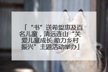 “书”送希望惠及百名儿童，清远连山“关爱儿童成长 助力乡村振兴”主题活动举办