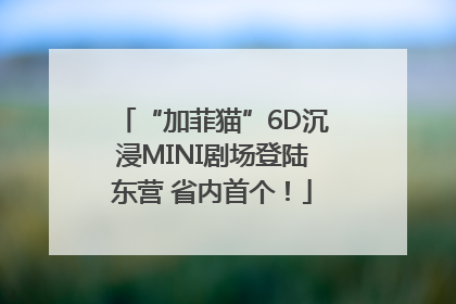 “加菲猫”6D沉浸MINI剧场登陆东营 省内首个！