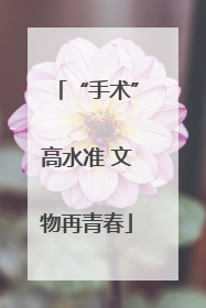 “手术”高水准 文物再青春