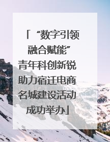 “数字引领 融合赋能”青年科创新锐助力宿迁电商名城建设活动成功举办
