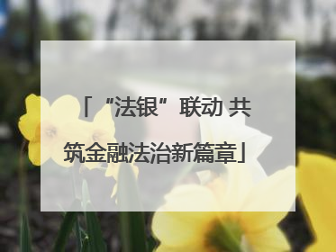“法银”联动 共筑金融法治新篇章