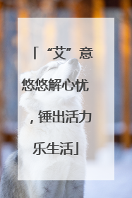 “艾”意悠悠解心忧，锤出活力乐生活