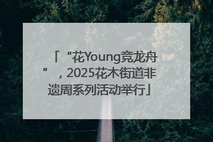 “花Young竞龙舟”，2025花木街道非遗周系列活动举行