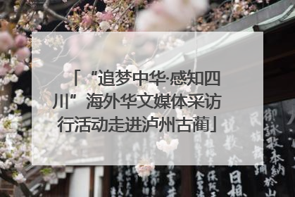 “追梦中华·感知四川”海外华文媒体采访行活动走进泸州古蔺