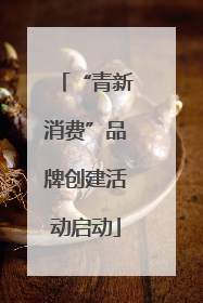 “青新消费”品牌创建活动启动