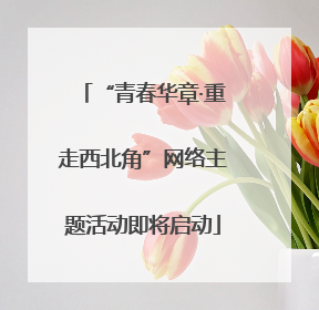 “青春华章·重走西北角”网络主题活动即将启动