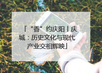 “香”约庆阳丨庆城：历史文化与现代产业交相辉映