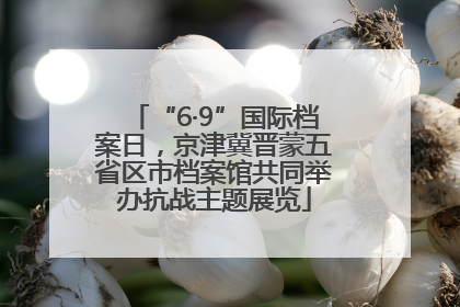 “6·9”国际档案日，京津冀晋蒙五省区市档案馆共同举办抗战主题展览