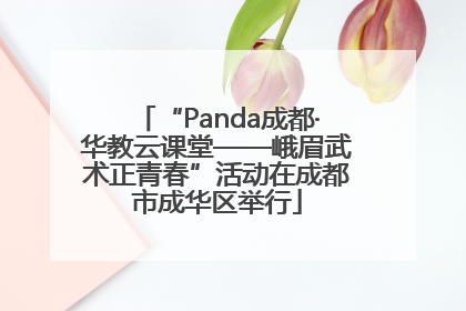 “Panda成都·华教云课堂——峨眉武术正青春”活动在成都市成华区举行