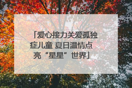 爱心接力关爱孤独症儿童 夏日温情点亮“星星”世界