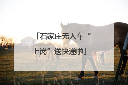 石家庄无人车“上岗”送快递啦