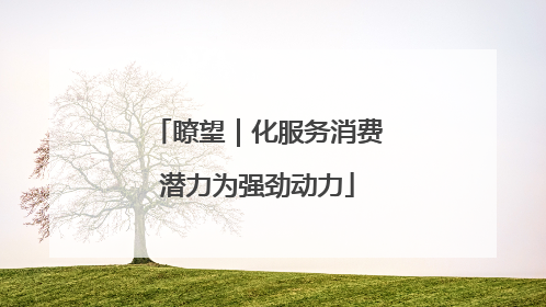 瞭望｜化服务消费潜力为强劲动力