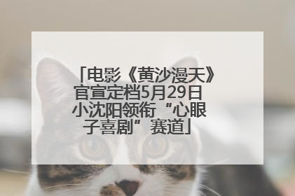 电影《黄沙漫天》官宣定档5月29日 小沈阳领衔“心眼子喜剧”赛道