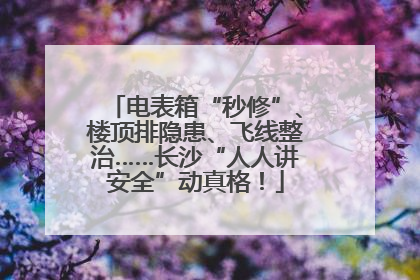 电表箱“秒修”、楼顶排隐患、飞线整治……长沙“人人讲安全”动真格！