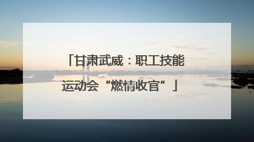 甘肃武威：职工技能运动会“燃情收官”