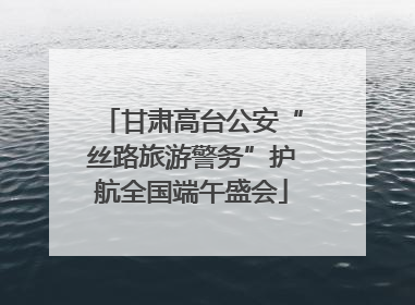 甘肃高台公安“丝路旅游警务”护航全国端午盛会