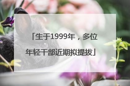 生于1999年，多位年轻干部近期拟提拔