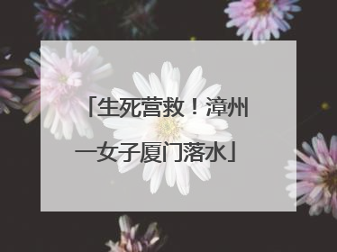 生死营救！漳州一女子厦门落水