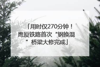 用时仅270分钟！鹰厦铁路首次“钢换混”桥梁大修完成