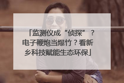 监测仪成“侦探”？电子鞭炮当爆竹？看新乡科技赋能生态环保