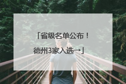 省级名单公布！德州3家入选→