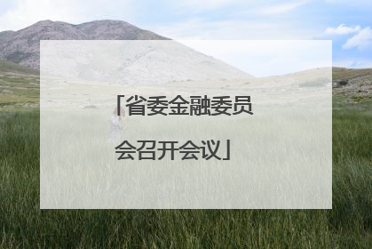 省委金融委员会召开会议