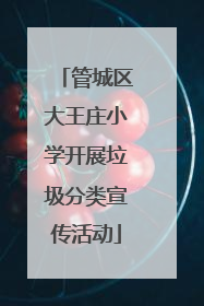 管城区大王庄小学开展垃圾分类宣传活动