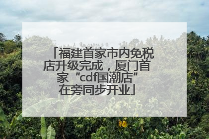 福建首家市内免税店升级完成，厦门首家“cdf国潮店”在旁同步开业