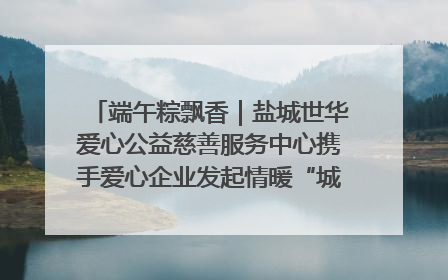 端午粽飘香｜盐城世华爱心公益慈善服务中心携手爱心企业发起情暖“城市守护者”慰问活动