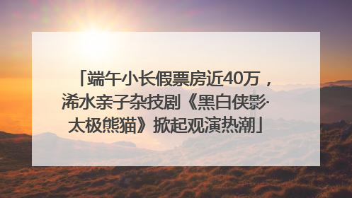 端午小长假票房近40万，浠水亲子杂技剧《黑白侠影·太极熊猫》掀起观演热潮