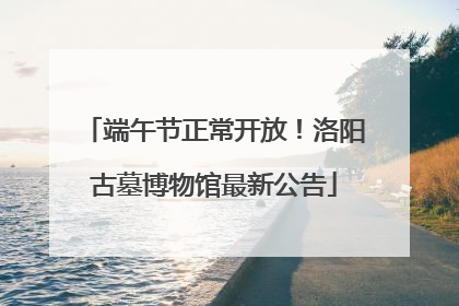 端午节正常开放！洛阳古墓博物馆最新公告