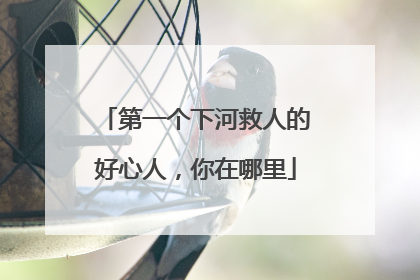 第一个下河救人的好心人，你在哪里