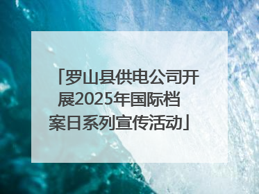 罗山县供电公司开展2025年国际档案日系列宣传活动