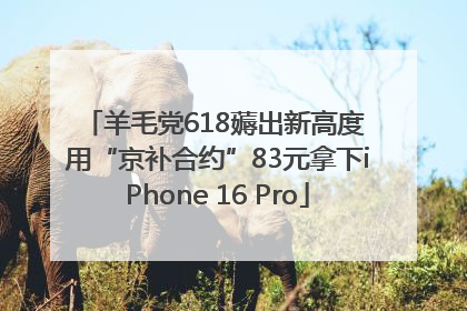 羊毛党618薅出新高度 用“京补合约”83元拿下iPhone 16 Pro