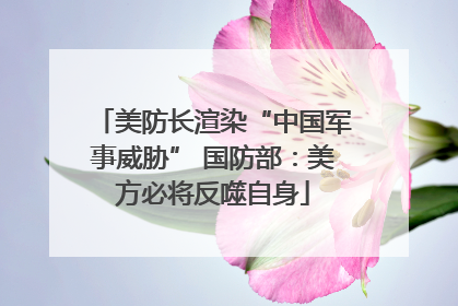 美防长渲染“中国军事威胁” 国防部：美方必将反噬自身
