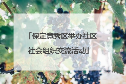 保定竞秀区举办社区社会组织交流活动