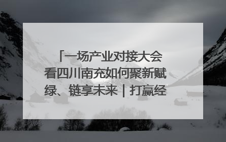一场产业对接大会 看四川南充如何聚新赋绿、链享未来｜打赢经济发展翻身仗