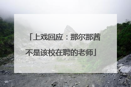 上戏回应：那尔那茜不是该校在聘的老师