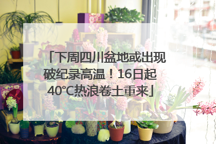 下周四川盆地或出现破纪录高温！16日起40℃热浪卷土重来