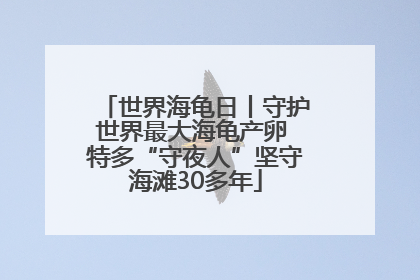 世界海龟日丨守护世界最大海龟产卵 特多“守夜人”坚守海滩30多年