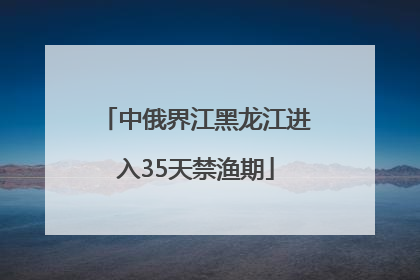 中俄界江黑龙江进入35天禁渔期