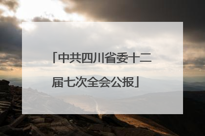 中共四川省委十二届七次全会公报