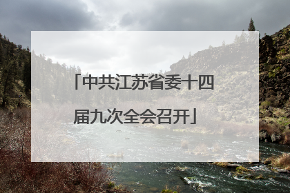 中共江苏省委十四届九次全会召开