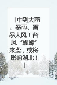 中到大雨、暴雨、雷暴大风！台风“蝴蝶”来袭，或将影响湖北！