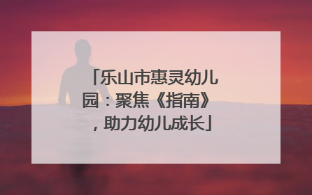 乐山市惠灵幼儿园：聚焦《指南》，助力幼儿成长