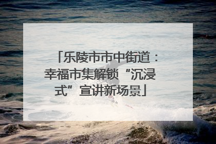 乐陵市市中街道：幸福市集解锁“沉浸式”宣讲新场景
